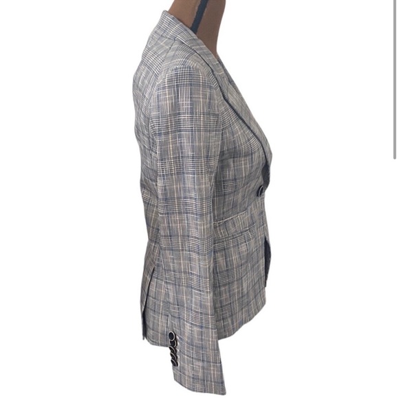 Veronica Beard Gia Dickey Glenn Plaid one button Jacket in blue multi size 2 - Picture 4 of 11